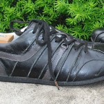 HUGO BOSS MEN BLACK LEATHER CASUAL SNEAKER STYLE SHOE (SIZE 43)