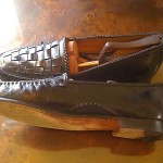 “VINTAGE” BEAUTIFUL & SAVVY “BLACK WOVEN LACED” COLE HAAN SLIP~ON SZ10(M) WOW!