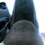Mens sz 10.5 M black leather Clarks Privo lightweight loafers casual shoes