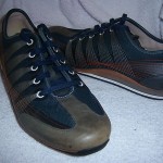 COLE HAAN MENS 8 SHOES NAVY BLUE LEATHER FABRIC SNEAKERS NIKE AIR