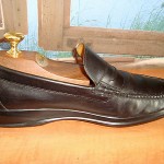 COLE HAAN ~ MENS BLACK LEATHER NIKE AIR PINCH PENNY LOAFERS SLIP ONS SHOES 9M