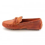 Cole Haan Air Grant Mens Size 11 Orange Moc Leather Loafers Shoes Used