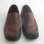 COLE HAAN NIKE AIR BROWN LEATHER SLIP ON LOAFER SHOE MENS SIZE 12 M