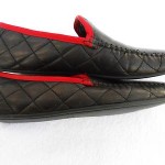 Cole Haan Soft Black Leather red trim Slippers / Shoes  9 M