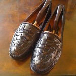 “VINTAGE” BEAUTIFUL & SAVVY “BLACK WOVEN LACED” COLE HAAN SLIP~ON SZ10(M) WOW!