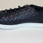$495 Hugo Boss Premium Leather Sneakers ‘Hermon’ Size 10 US (9 UK) in Dark Blue