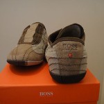 HUGO BOSS Orange Label QUIM Open Brown Linen Suede Shoe NIB 10 $225