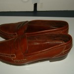 COLE HAAN 2906 MENS LEATHER BROWN PENNY LOAFERS SIZE 9 1/2M