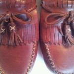 mens cole haan shoes driving moccasin drown leather size 11.5