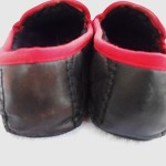 Cole Haan Soft Black Leather red trim Slippers / Shoes  9 M