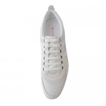 Hugo Boss Orange “ORODOS V” White Leather Fashion Sneakers Shoes Sz 8 9 10 11 13
