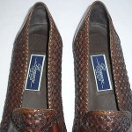 BRAGANO Cole Haan Men’s Size 14 M Brown Woven Leather Loafers Shoes EXCELLENT