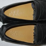 Mens COLE HAAN Howland Leather Penny Loafers Shoes – Size 7.5 – Black – C04535