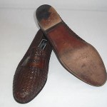 BRAGANO Cole Haan Men’s Size 14 M Brown Woven Leather Loafers Shoes EXCELLENT