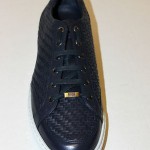 $495 Hugo Boss Premium Leather Sneakers ‘Hermon’ Size 10 US (9 UK) in Dark Blue