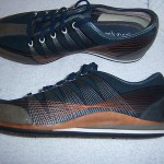 COLE HAAN MENS 8 SHOES NAVY BLUE LEATHER FABRIC SNEAKERS NIKE AIR