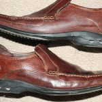 MENS COLE HAAN / NIKE AIR, SIZE 11.5 M, DARK BROWN LEATHER LOAFERS, $279