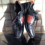 MENS COLE HAAN NIKE AIR Two Tone BLACK BROWN LEATHER CASUAL OXFORDS SHOES Sz 13M