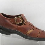 shoes COLE HAAN Nike AIR brown woven leather Fisherman buckle sandals sz 9 M