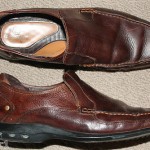 MENS COLE HAAN / NIKE AIR, SIZE 11.5 M, DARK BROWN LEATHER LOAFERS, $279