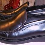 COLE HAAN BLACK LEATHER MEN LOW FLAT WEDGE HEEL SHOES SZ 10.5