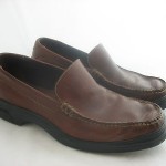 COLE HAAN NIKE AIR BROWN LEATHER SLIP ON LOAFER SHOE MENS SIZE 12 M