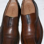 CLARKS CASUAL SLIP ON LOAFER SHOES MEN SIZE 10 MEDIUM BROWN LEATHER EUC