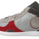 NEW DIESEL TELL RED GRAY MEN’S CASUAL SNEAKER SHOES SIZE 12 MSRP $100