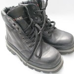Mens Black Leather DIESEL Goth Platform Boots Sz 6.5 EU 39