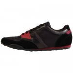 Diesel Mens Matthew Black Red Casual Lace Up Sneakers Shoes