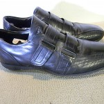 HUGO BOSS SNEAKERS LEATHER STRAP SHOES ITALY MEN’S SZ 43 FITS US 10
