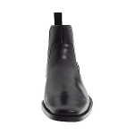 Hugo Boss Mens Boots Laxis Black Leather With Strap Buckle Dress Ankle Boots