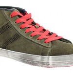 Hugo Boss Mens Sneakers Orange Label Sansior Dk. Green High Top Red Laces