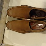 NEW COLE HAAN MEN MAXWELL SLIP ON 8 MENS LIGHT BROWN CRIMSON WATERPROOF LEATHER