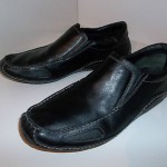 Cole Haan Nike Air Shoes ( Black Leather & Grey Stitch Slip On ) Mens 10.5