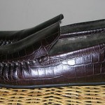 Cole Haan Men’s Brown Leather Moc Croc Loafer Slipper Shoes (Size 13)