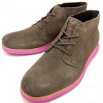 Cole Haan Lunargrand Chukka 10.5 Grey Suede / Pink Sole C11186 NIB