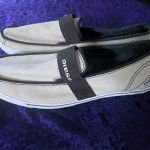 Mens Diesel slip on tennis shoe tan natural size 9