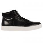 Diesel Mens Invasion Top Black Casual Leather Lace Up High Top Sneakers Shoes