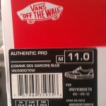 Supreme Comme Des Garcon Vans Authentic Pro Size 11