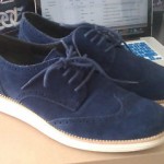 Cole Haan Lunargrand Wing Tip Navy Suede Size 11