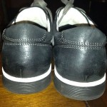 $168 COLE HAAN Mens AIR QUINCY SPORT 10.5 M Leather NIKE CASUAL Black TEXTURE