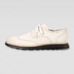 Mens Cole Haan LunarGrand Wing-Tip, White/Black