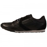 Diesel Mens Dynamykal Black Casual Leather Lace Up Sneakers Shoes