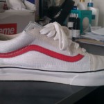 Supreme Vans Old Skool 92 White/Red/Mesh Size 11