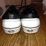 VANS ERA LEATHER WINGTIPS MEN’S SIZE 10.5  BLACK AND WHITE