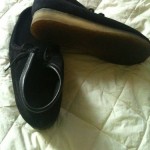 Clarks Wallabee Originals Mens BLACK Suede Shoes Sz 9.5