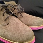 Cole Haan Lunargrand Chukka Mens 9 Light Light Brownish Gray Pink Lunarlon Suede