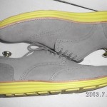 COLE HAAN LUNARGRAND WINGTIP OXFORD CHARCOAL YELLOW SUEDE SHOES SIZE 11 5M