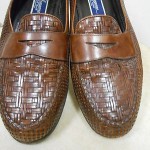 COLE HAAN BRAGANO WOVEN LEATHER LOAFER SHOES MENS 11 D NICE!